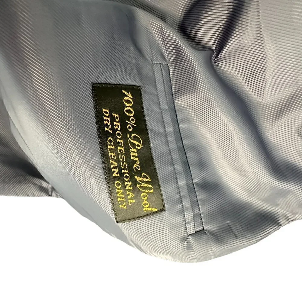 Bert Pulitzer Pure Wool Fully Lined Single Breasted Navy Pin Stripe Blazer (44R)